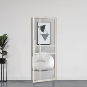 Stalen deur Luxury wit (HELDER GLAS) 231,5 x 93 + kozijn