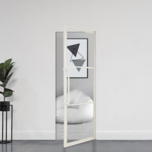Stalen taatsdeur 3 vlaks wit (HELDER GLAS) 211,5 x 83 cm
